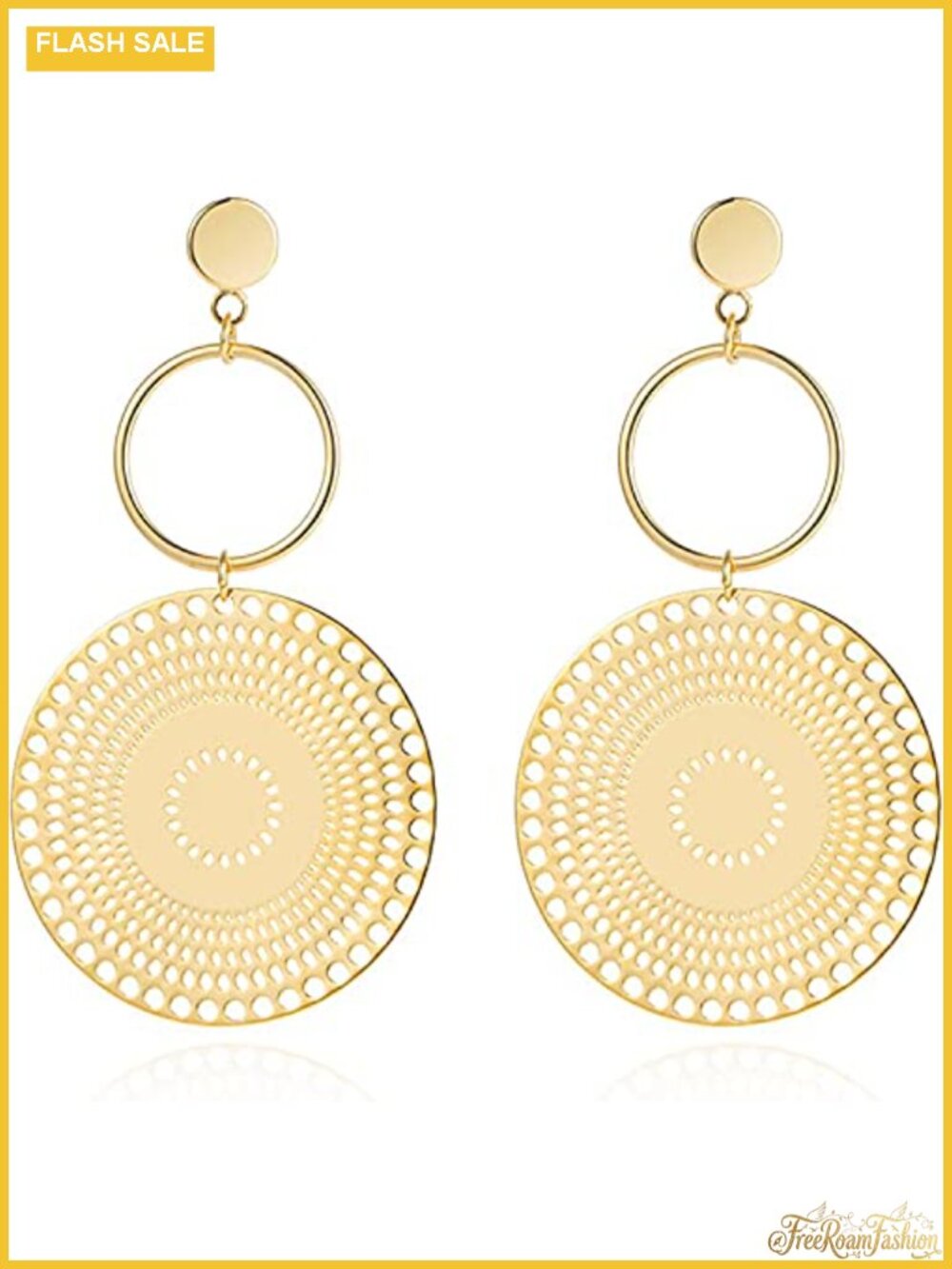 Gold Dangle Drop Earrings Boho French Wire Hypoallergenic